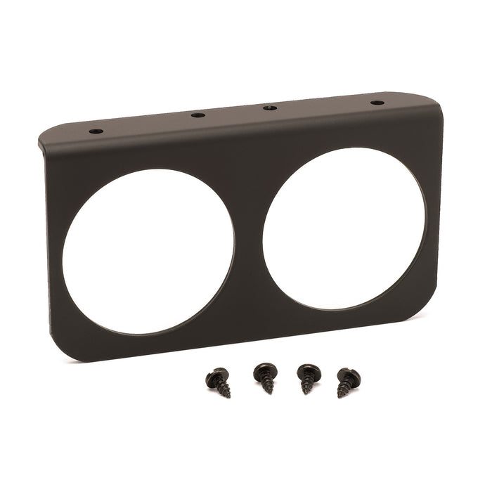 GAUGE MOUNTING PANEL DUAL 2-5/8 In.  BLACK ALUMINUM