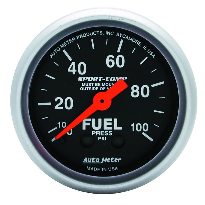 2-1/16 In. FUEL PRESSURE 0-100 PSI SPORT-COMP