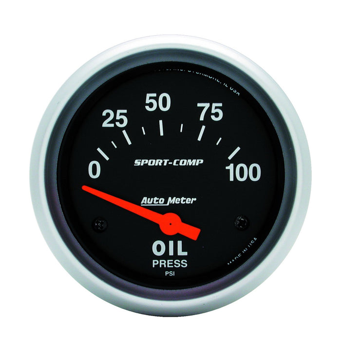 2-5/8 In. OIL PRESSURE 0-100 PSI SPORT-COMP