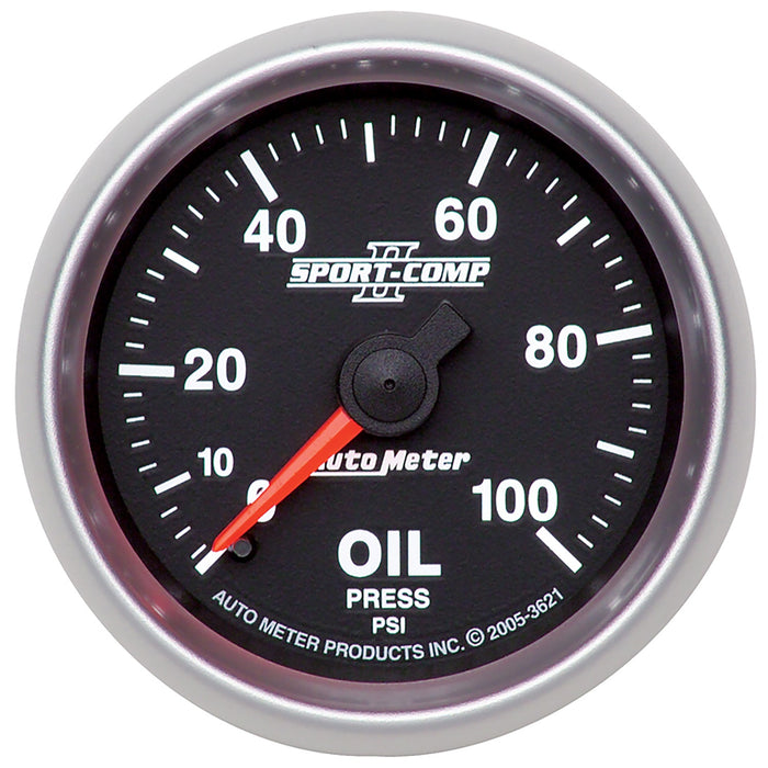 2-1/16 In. OIL PRESSURE 0-100 PSI SPORT-COMP II