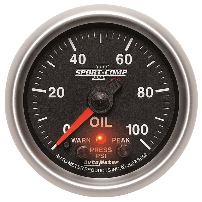 2-1/16 In. OIL PRESSURE 0-100 PSI SPORT-COMP II