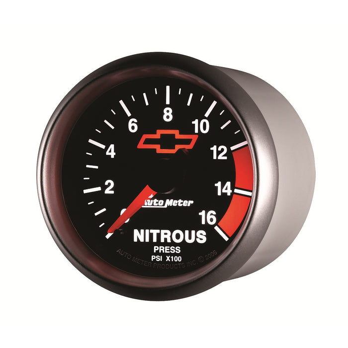 2-1/16 In. NITROUS PRESSURE 0-1600 PSI GM BLACK