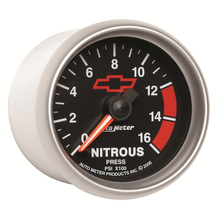 2-1/16 In. NITROUS PRESSURE 0-1600 PSI GM BLACK