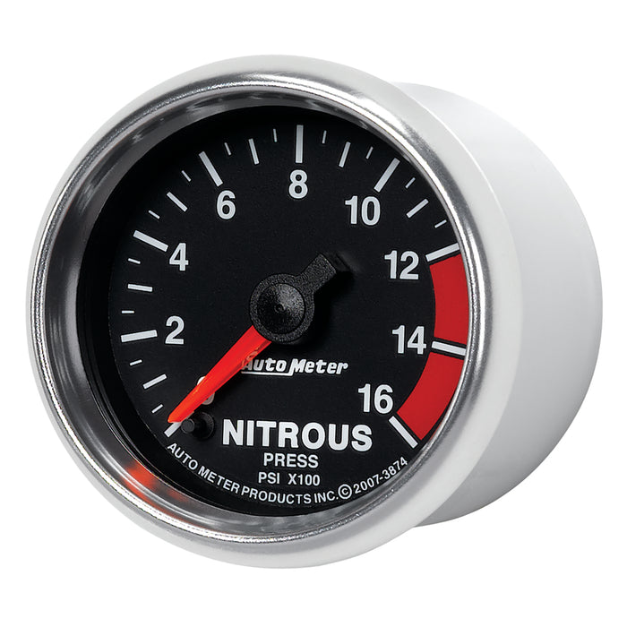 2-1/16 In. NITROUS PRESSURE 0-1600 PSI GS