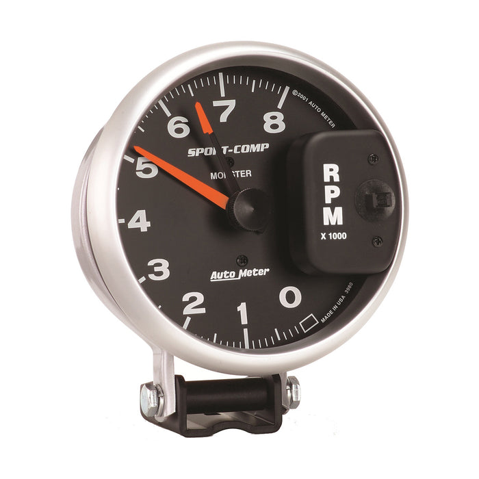 5 In. PEDESTAL TACHOMETER 0-8000 RPM SPORT-COMP