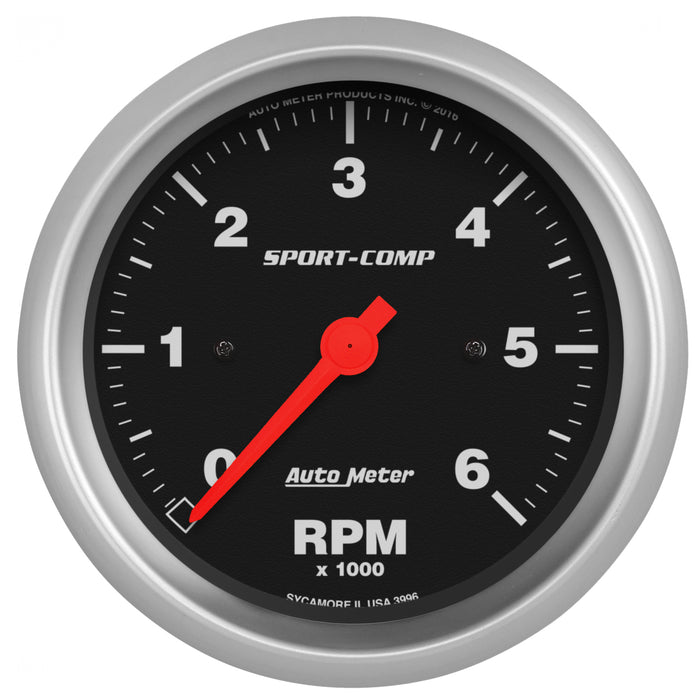 3-3/8 In. IN-DASH TACHOMETER 0-6000 RPM SPORT-COMP