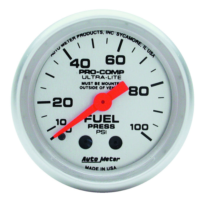 2-1/16 In. FUEL PRESSURE 0-100 PSI ULTRA-LITE