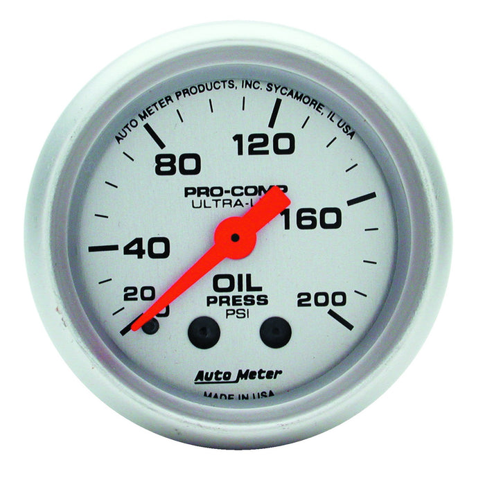 2-1/16 In. OIL PRESSURE 0-200 PSI ULTRA-LITE