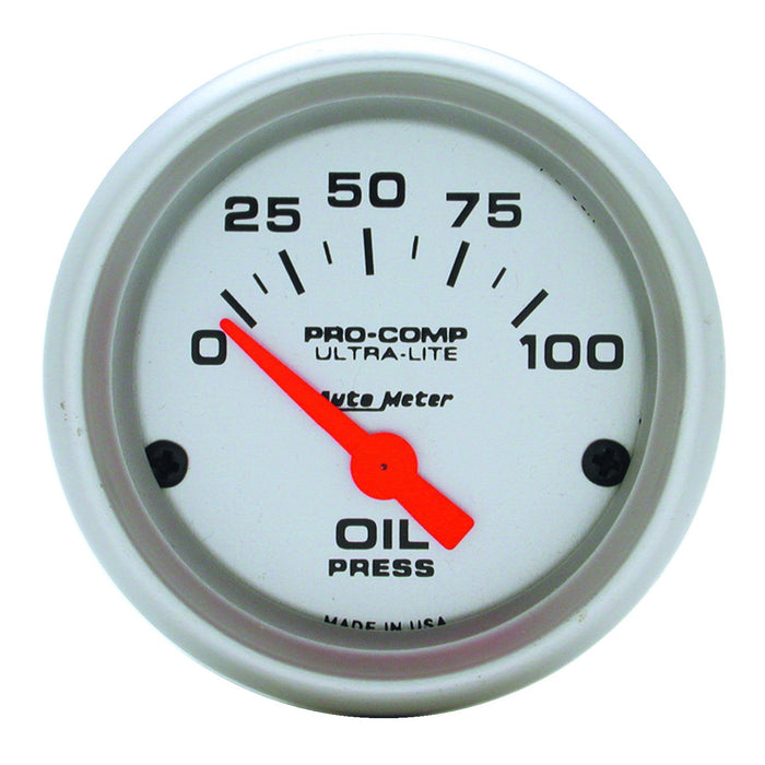 2-1/16 In. OIL PRESSURE 0-100 PSI ULTRA-LITE