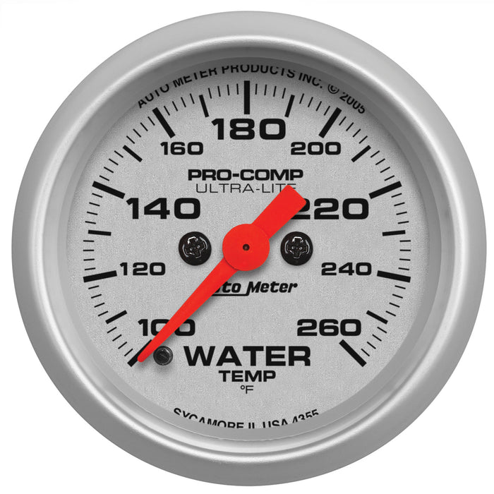 2-1/16in WATER TEMPERATURE 100-260 Deg F ULTRA-LITE