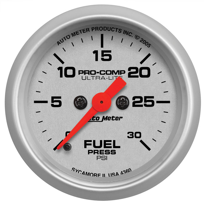 2-1/16 In. FUEL PRESSURE 0-30 PSI ULTRA-LITE