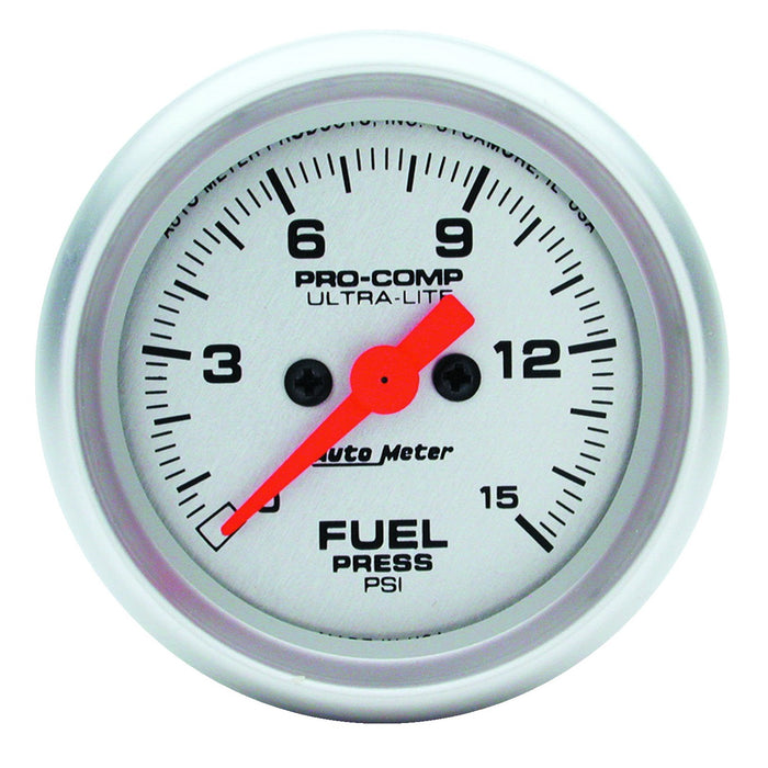 2-1/16in FUEL PRESSURE 0-15 PSI ULTRA-LITE