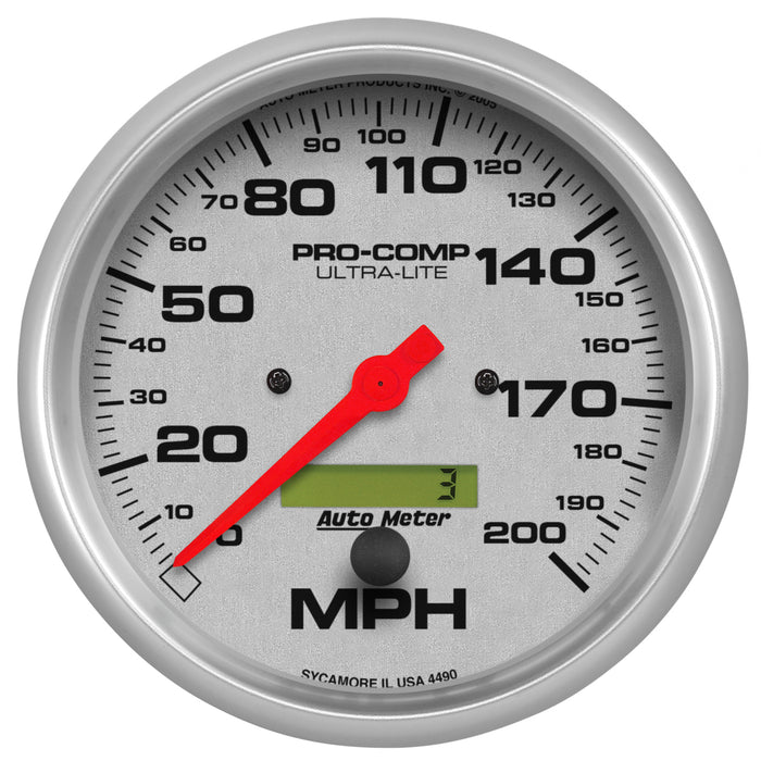 5 In. SPEEDOMETER 0-200 MPH ULTRA-LITE