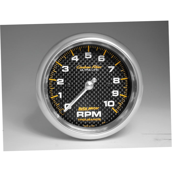 3-3/8 In. IN-DASH TACHOMETER 0-10000 RPM CARBON FIBER