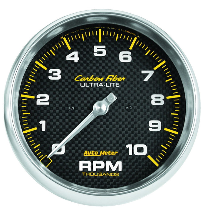 5 In. IN-DASH TACHOMETER 0-10000 RPM CARBON FIBER