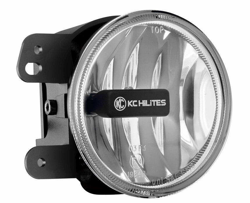 KC Hilites 4 In Gravity LED G4 - 2-Light System - SAE/ECE - 10W Fog Beam - For 07-09 Jeep JK