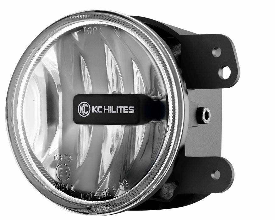 KC Hilites 4 In Gravity LED G4 - 2-Light System - SAE/ECE - 10W Fog Beam - For 07-09 Jeep JK