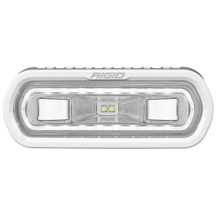 RIGID Industries SR-L Series Marine Spreader Pod 2 Wire Surface Mount White Housing With White Halo