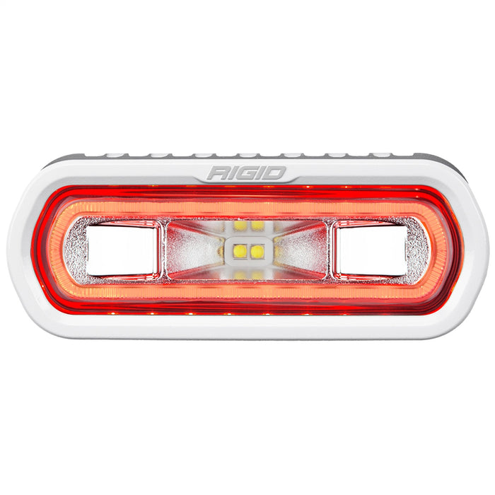 RIGID Industries SR-L Series Marine Spreader Pod 2 Wire Surface Mount White Housing With Red Halo