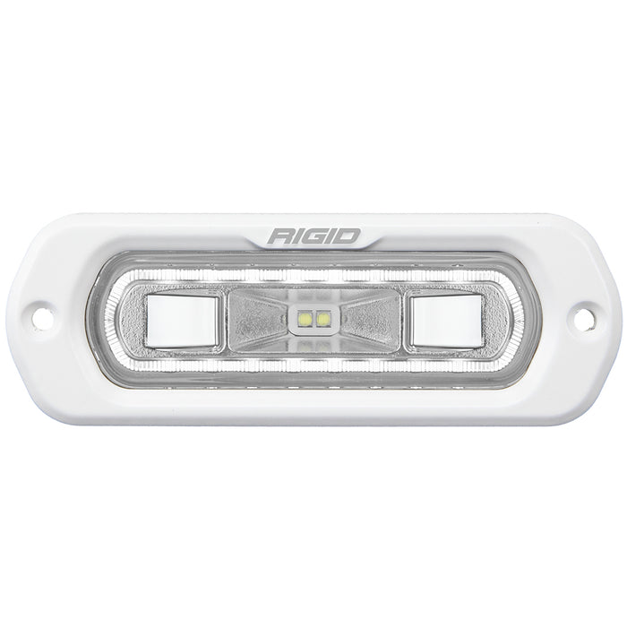 RIGID Industries SR-L Series Marine Spreader Pod 2 Wire Flush Mount White Housing With White Halo