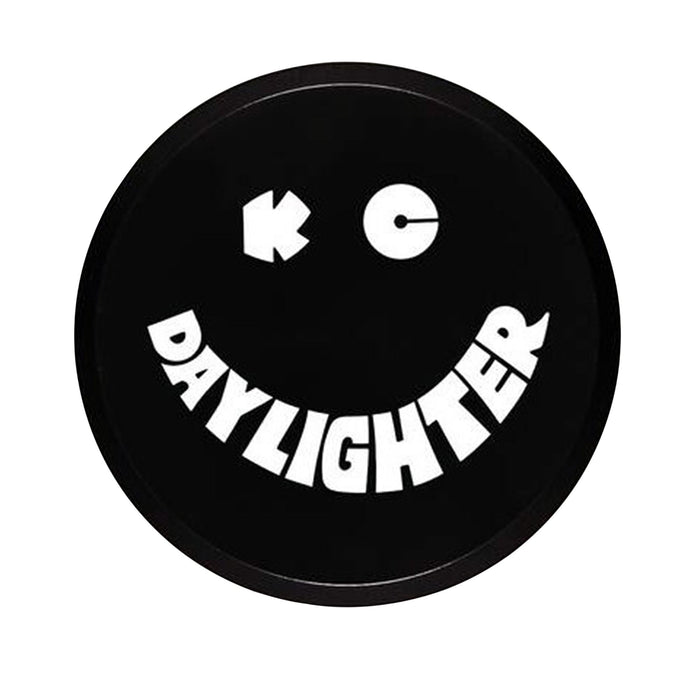 KC Hilites 6 In Soft Vinyl Cover - Round - Pair - Black / White KC Daylighter Logo