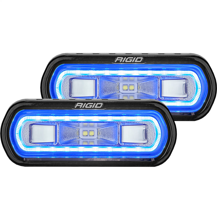 RIGID SR-L Series Off-Road Spreader Pod 3 Wire Surface Mount Blue Halo Pair