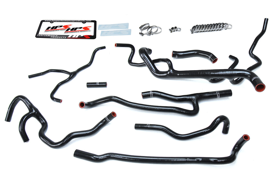 HPS Silicone Radiator and Heater Coolant Hose Kit 57-1707-BLK Black