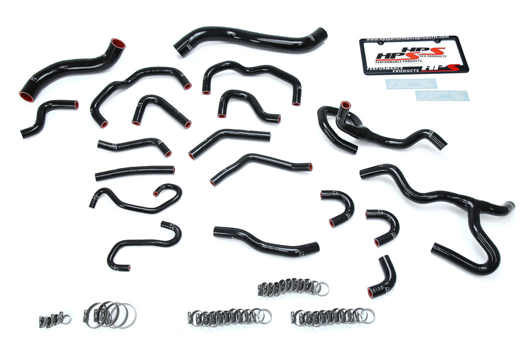 HPS Silicone Radiator and Heater Coolant Hose Kit 57-1709-BLK Black