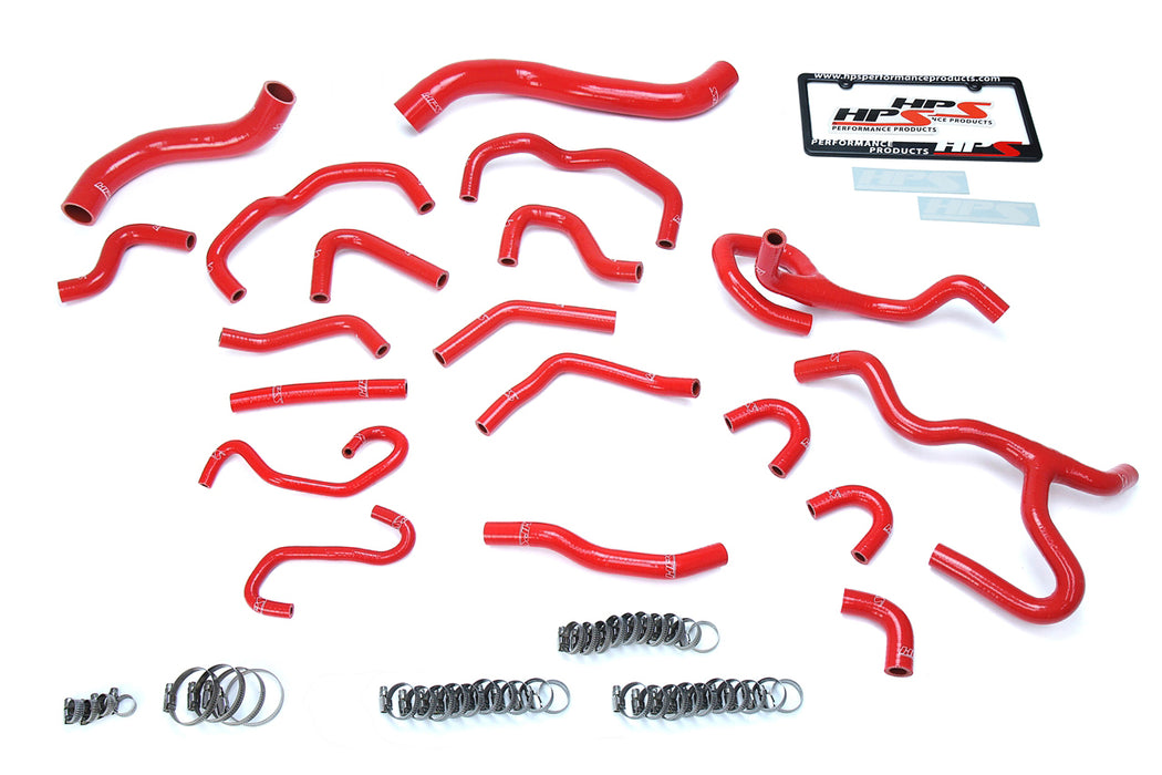 HPS Silicone Radiator and Heater Coolant Hose Kit 57-1709-RED Red