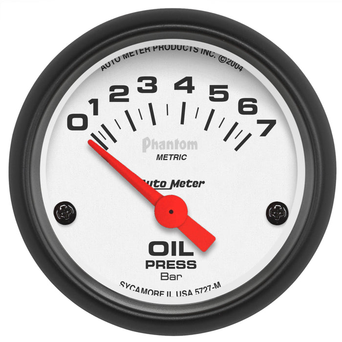 2-1/16 In. OIL PRESSURE 0-7 BAR PHANTOM