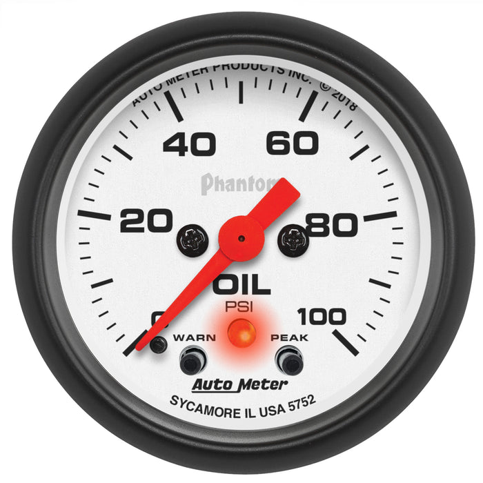 2-1/16 In. OIL PRESSURE 0-100 PSI PHANTOM