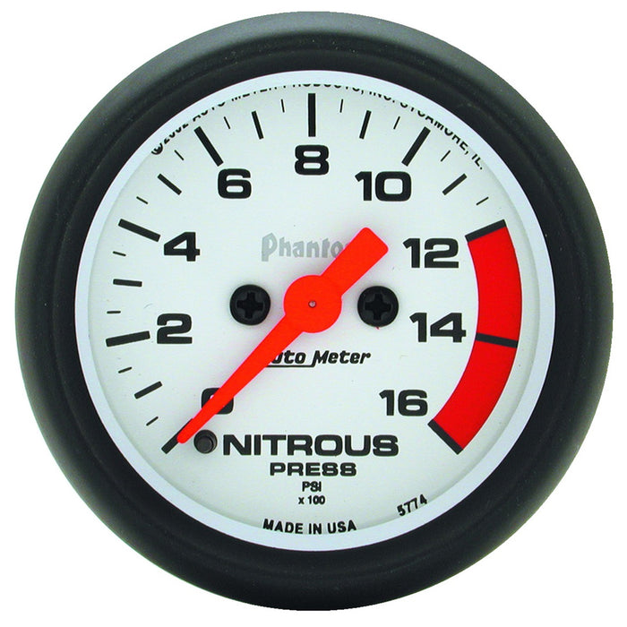 2-1/16 In. NITROUS PRESSURE 0-1600 PSI PHANTOM