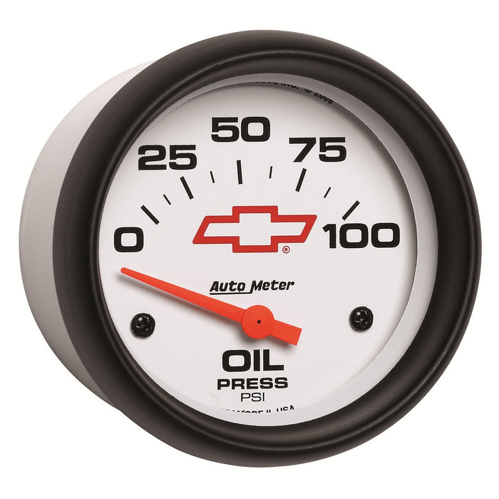 2-5/8 In. OIL PRESSURE 0-100 PSI GM WHITE