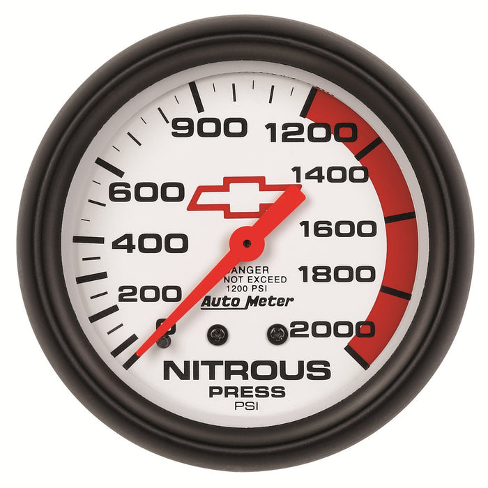 2-5/8 In. NITROUS PRESSURE 0-2000 PSI GM WHITE