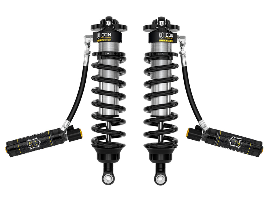 ICON 2022-2024 Toyota Tundra 1.25-3.25" Lift/2023-2024 Sequoia 3-4.25" Lift V.S. 3.0 Series Front Coilover Kit Remote Reservoir W/ CDEV Pair