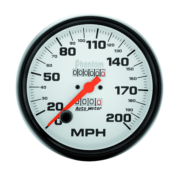 5 In. SPEEDOMETER 0-200 MPH PHANTOM