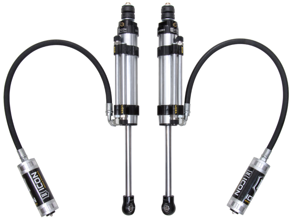 ICON 2007-2014 Toyota FJ Cruiser/2003-2024 Toyota 4Runner/2003-2023 Lexus GX 1-3” Lift Rear 2.5 VS Omega Bypass Remote Reservoir Shocks Pair