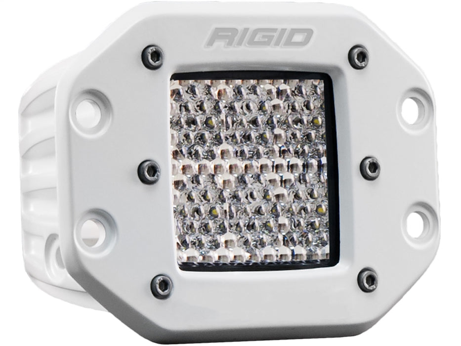 RIGID D-Series PRO Light Flood Diffused Flush Mount White Housing Single