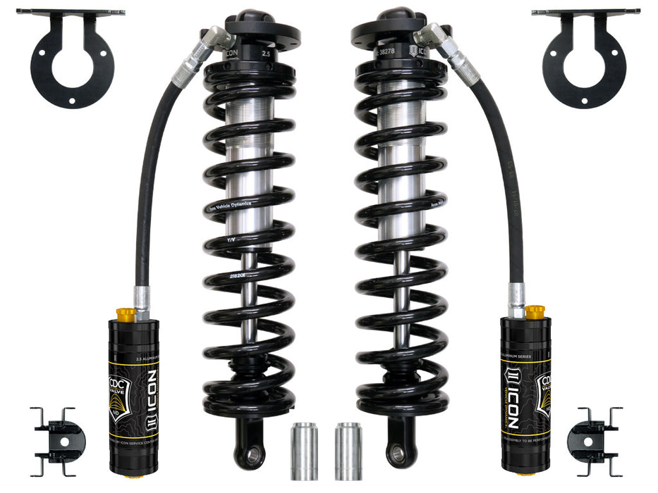 ICON 2005-2024 Ford F-250/F-350 Super Duty 4WD 4-5.5” Lift Front 2.5 V.S. Remote Reservoir CDCV Coilover Conversion Kit