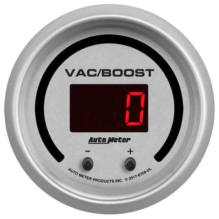 GAUGE  VAC/BOOST  2 1/16"  TWO CHANNEL  SELECTABLE  ULTRA-LITE ELITE DIGITAL