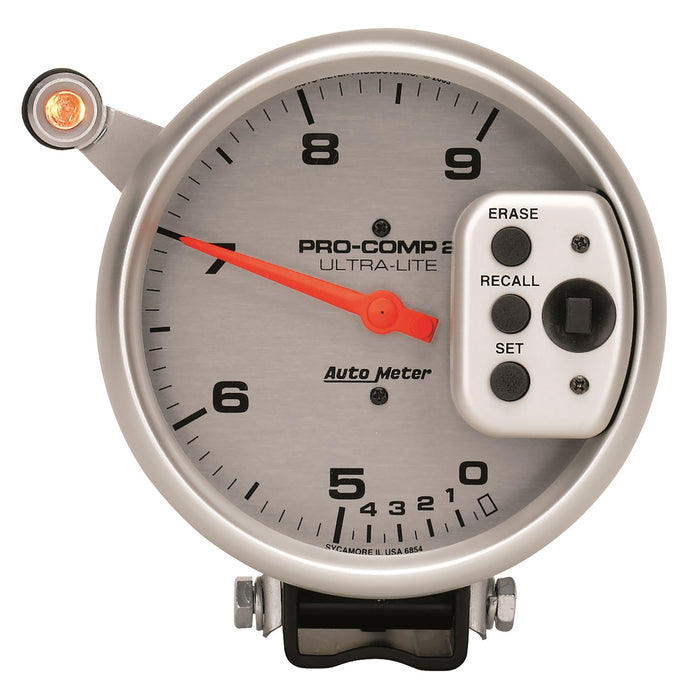 Performance Tachometer 5 In. TACHOMETER 0-9000 RPM PEDESTAL W/ QUICK LITE DUAL RANGE W/PEAK M ...