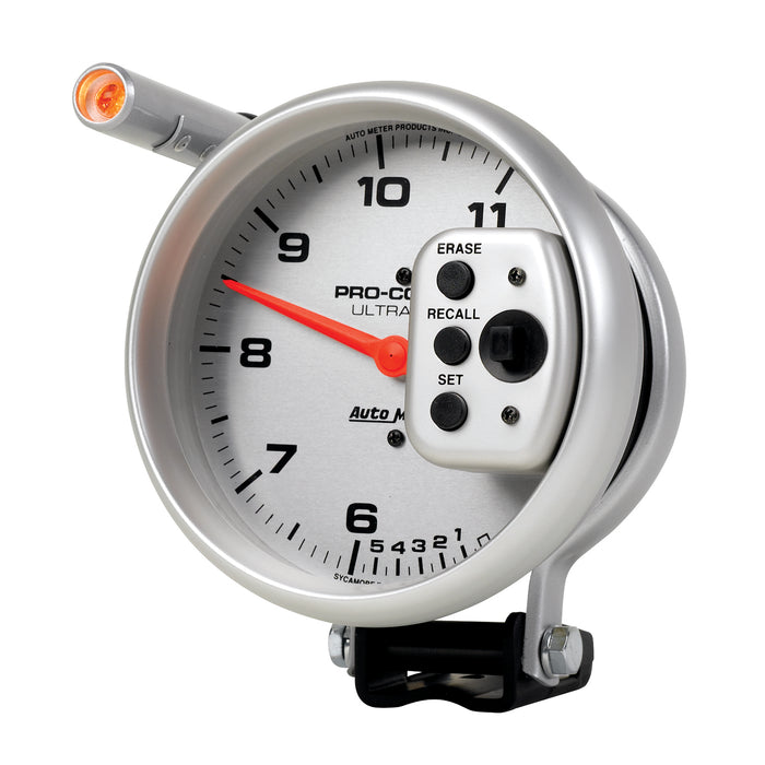 5 In. TACHOMETER 0-11000 RPM PEDESTAL W/ QUICK LITE DUAL RANGE W/PEAK MEMORY ULTRA-LITE