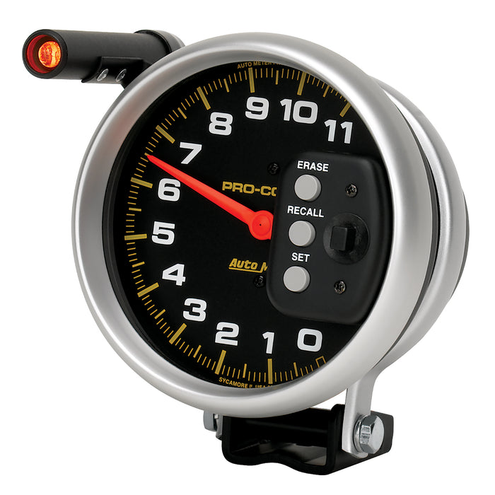 5 In. TACHOMETER 0-11000 RPM PEDESTAL W/ QUICK LITE & PEAK MEMORY PRO-COMP