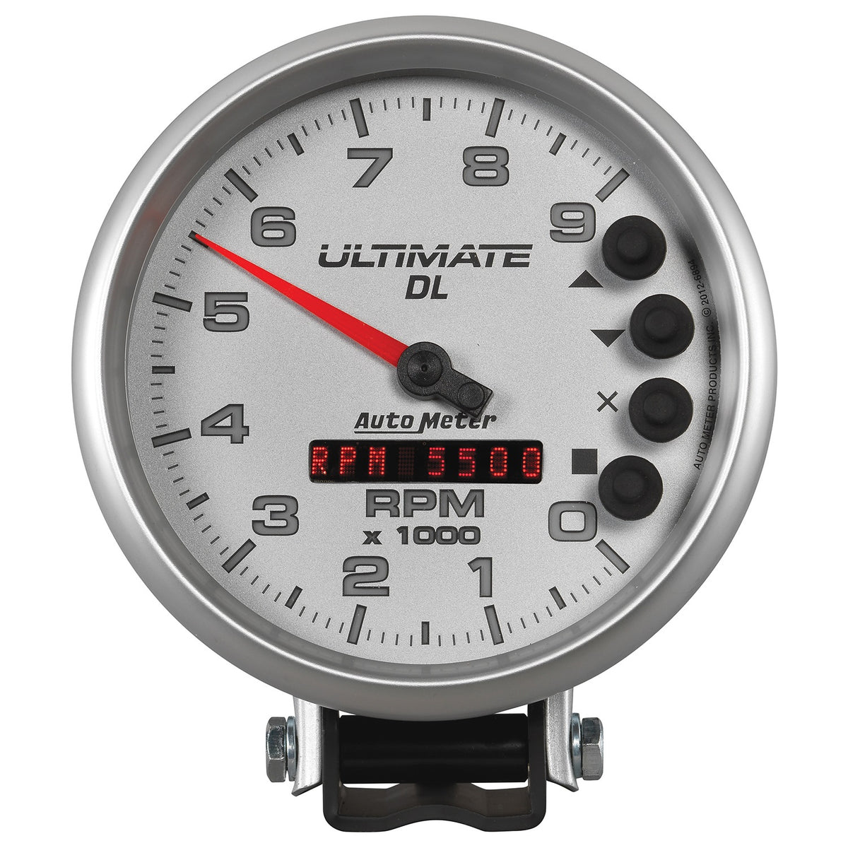 5 In. TACHOMETER 0-9000 RPM PEDESTAL ULTIMATE DL PLAYBACK SILVER — Holy ...