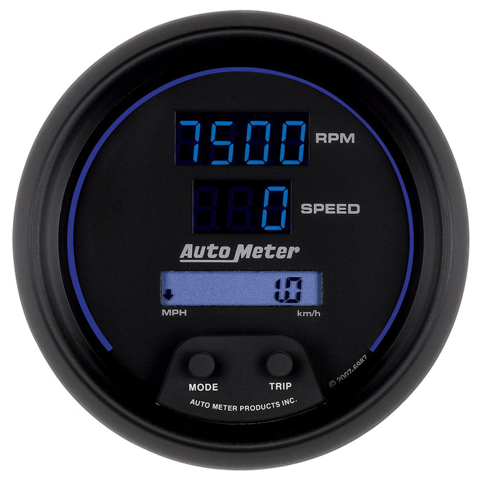 3-3/8 In. TACHOMETER/SPEEDOMETER COMBO 10K RPM/260 MPH/260 KM/H COBALT DIGITAL