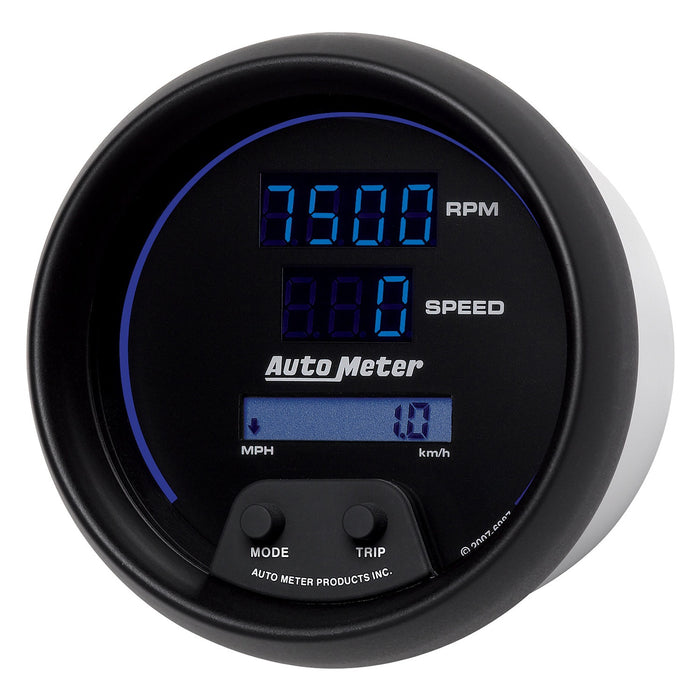 3-3/8 In. TACHOMETER/SPEEDOMETER COMBO 10K RPM/260 MPH/260 KM/H COBALT DIGITAL