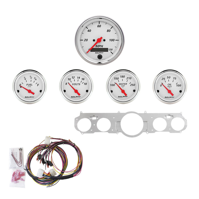 5 GAUGE DIRECT-FIT DASH KIT MUSTANG 65-66 ARCTIC WHITE