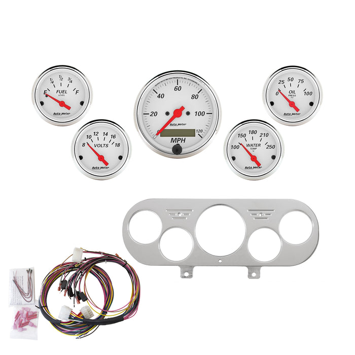 5 GAUGE DIRECT-FIT DASH KIT NOVA 62-65 ARCTIC WHITE