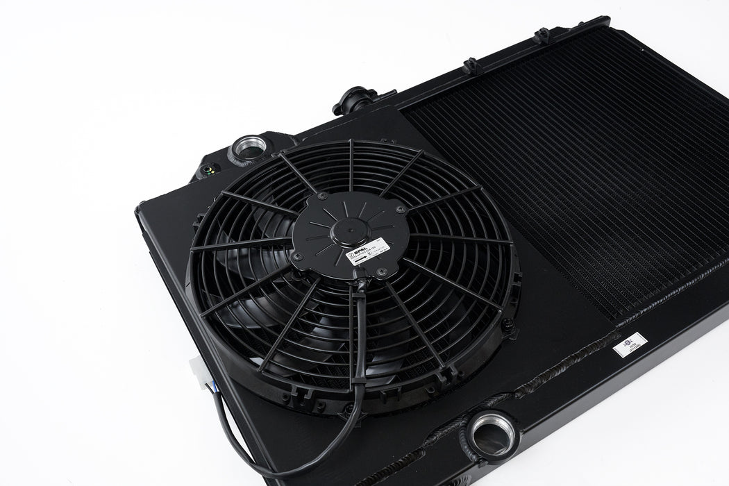 Evo 6 Radiator Mitsubishi Evo 4/5/6/7/8/9 Full Size Slim Radiator W/ 12in SPAL Fan ...
