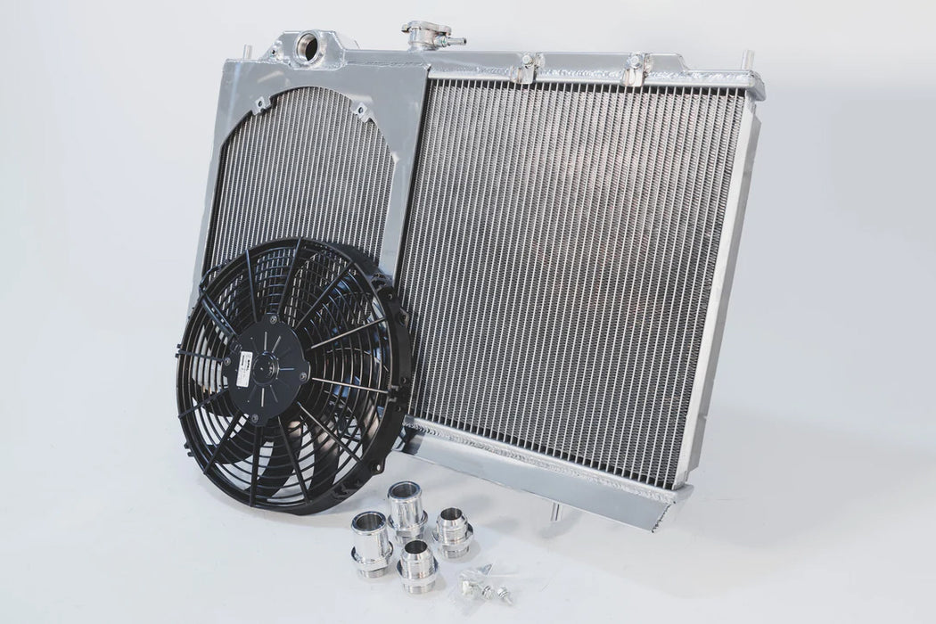 Mitsubishi Evo 4/5/6/7/8/9 Full Size Slim All-Aluminum Radiator W/ 12in SPAL Fan